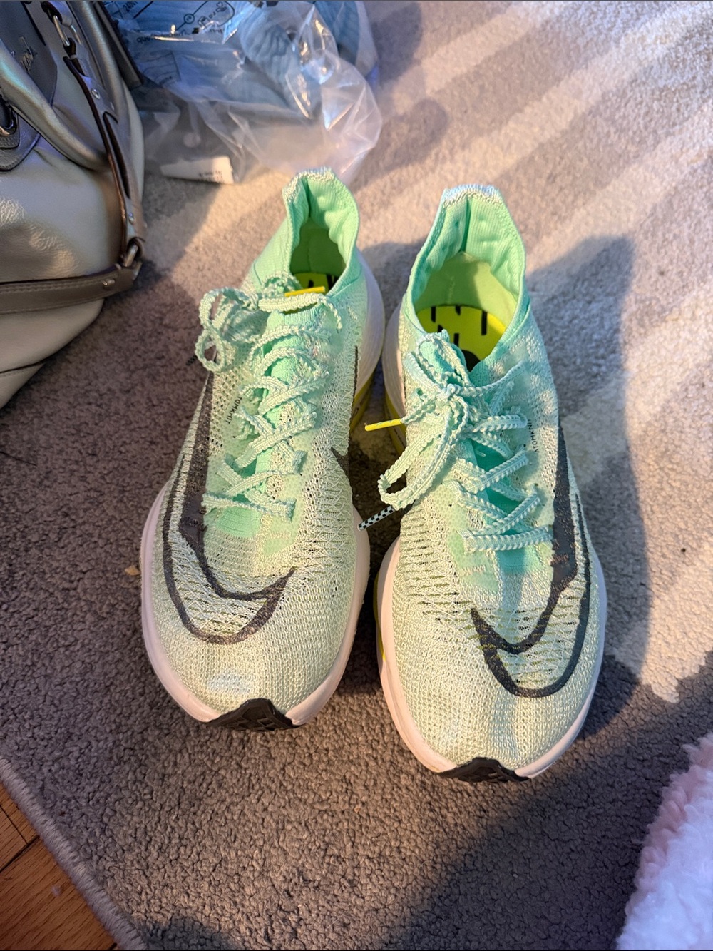 Nike Light Mint Knit Running Sneakers - Women